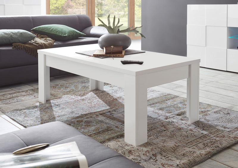 Kisy - Tavolino da salotto basso in legno moderno cm 122x65x45h - vari colori