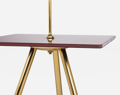 tavolino da salotto gambe in metallo ottone piano in vetro rosa
