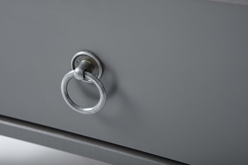 	 tavolino da salotto basso in legno grigio con top in vetro