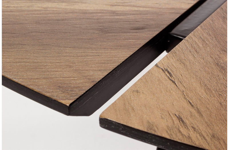 Tavolino da salotto design moderno piano in legno gambe in acciaio cm Ø 86x35h