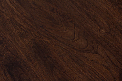 Tavolino da salotto in legno di mango con ruote stile industriale cm 120x65x45h