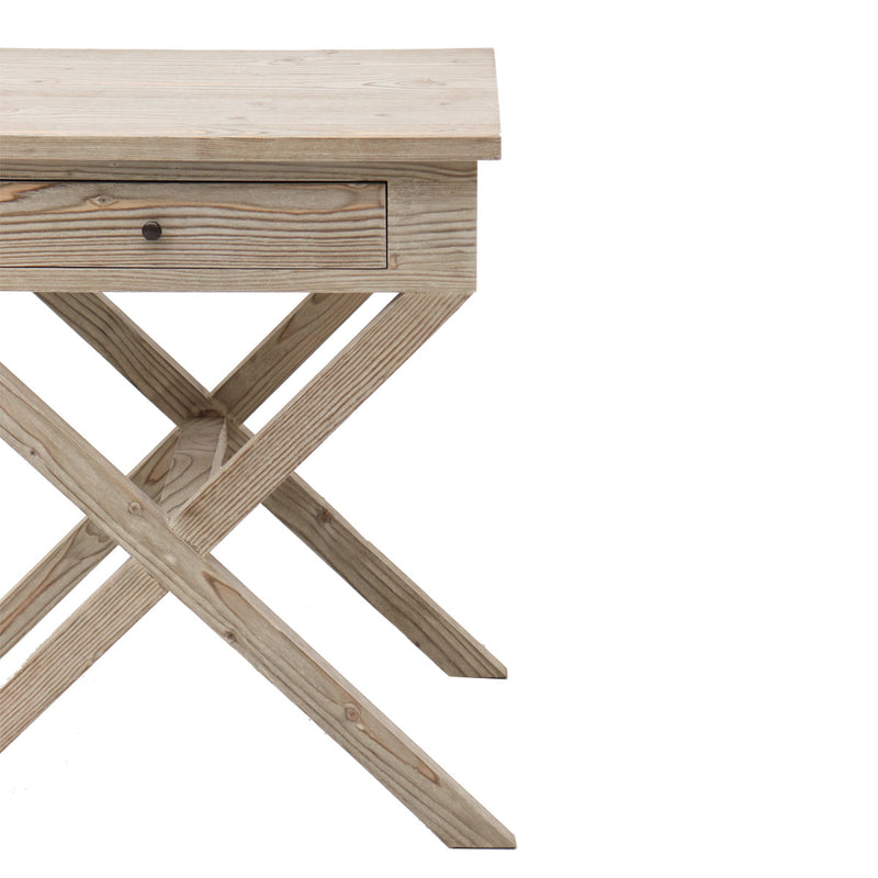 Tavolino da salotto comodino con cassetto struttura in legno massello cm 55x45x62h