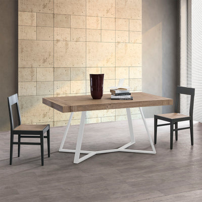 Plinter - Tavolo allungabile struttura in metallo piano legno industrial - vari modelli