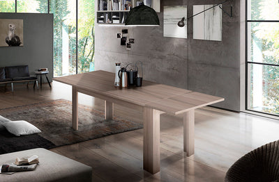 tavolo allungabile moderno in legno colore olmo