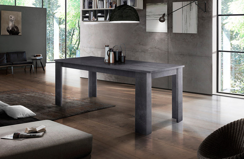 tavolo allungabile moderno in legno colore ossido