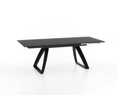 tavolo allungabile in metallo piano in legno