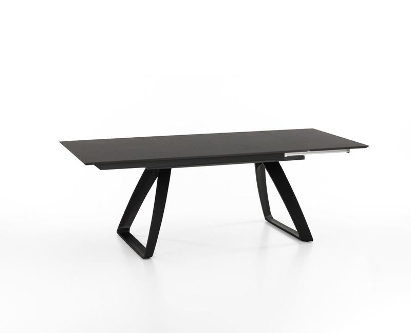 tavolo allungabile in metallo piano in legno