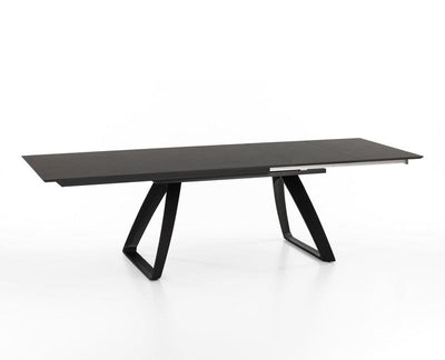 tavolo allungabile in metallo piano in legno