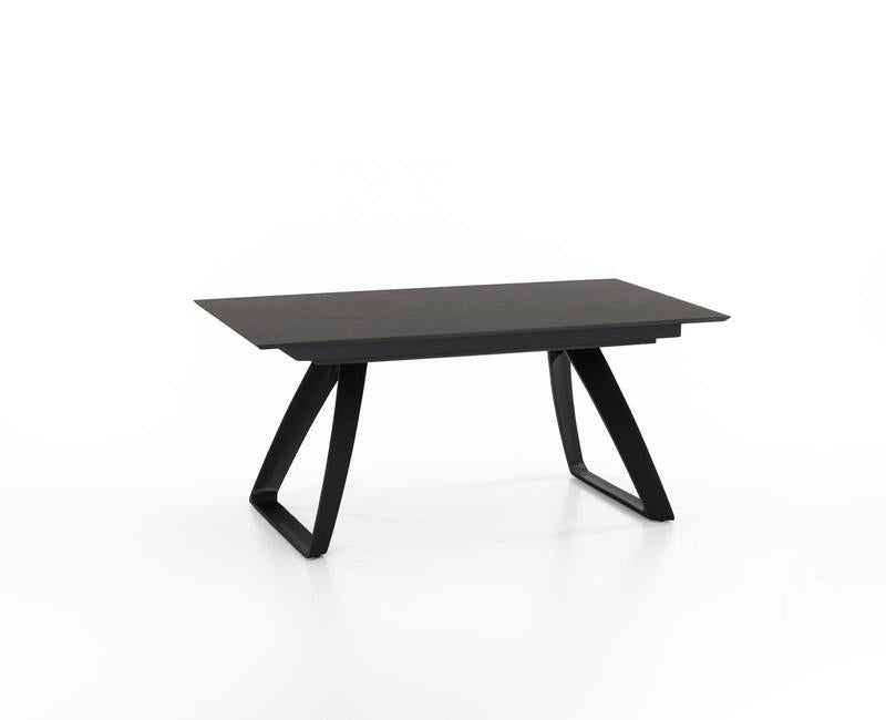 tavolo allungabile in metallo piano in legno