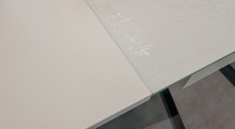 Fatima - Tavolo allungabile classico piano in legno vetro e ceramica - vari modelli