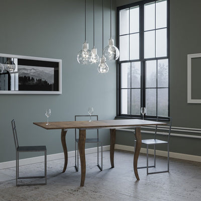 Milo Libra - Tavolo quadrato classico allungabile in legno cm 90/180x90x78h - vari colori
