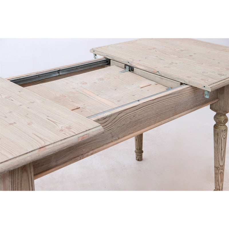 Tavolo allungabile in legno di abete colore naturale stile country cm 140/200x80x78h
