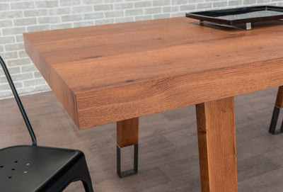 Reald - Tavolo da salotto industrial allungabile in legno e metallo - vari modelli