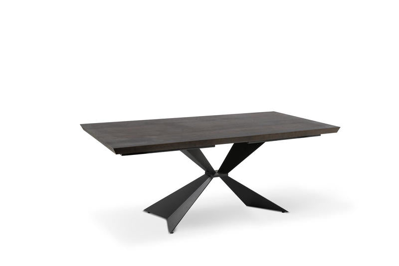 Tavolo fisso moderno da pranzo base in metallo piano in legno cm 200x100x76h - vari colori