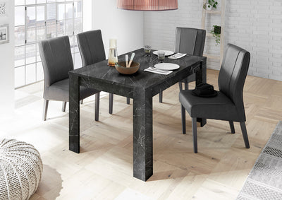 tavolo allungabile moderno in legno marmo nero