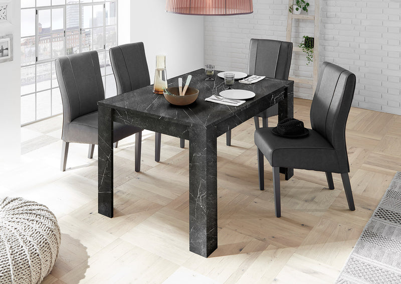 tavolo allungabile moderno in legno marmo nero