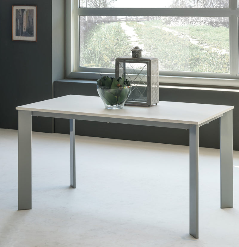 Selig - Tavolo moderno allungabile struttura in metallo piano in legno - vari modelli