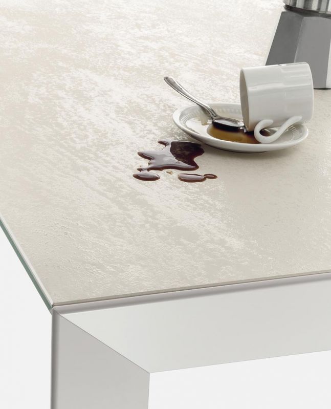 tavolo allungabile da pranzo Genio Bontempi piano CR003A SuperCeramica bianca