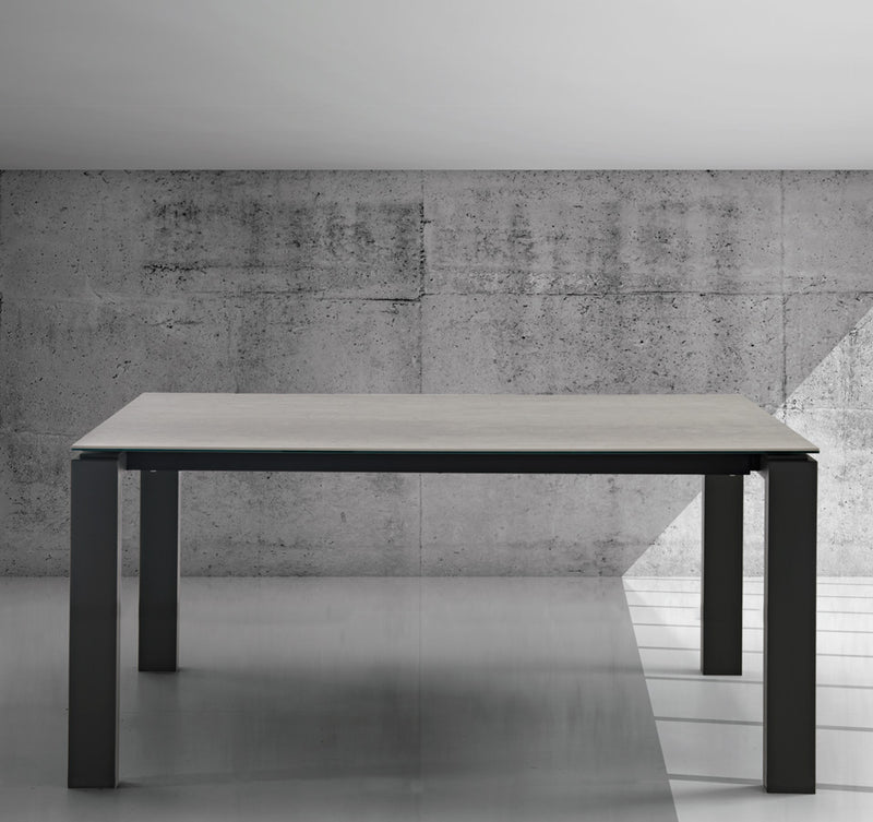 Artal - Tavolo da pranzo moderno piano in vetro o ceramica - vari modelli