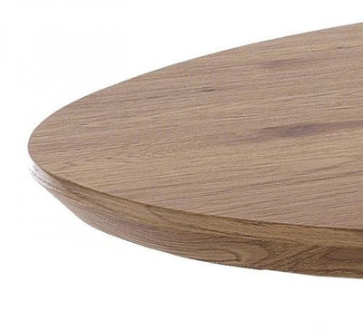 Tavolo allungabile con piano ovale in legno e gambe oblique in metallo cm 160/200x93x75h