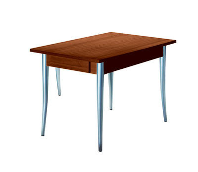 Modo - Tavolo design classico allungabile Eurosedia in legno e metallo cm 100/138x70x77h - vari colori