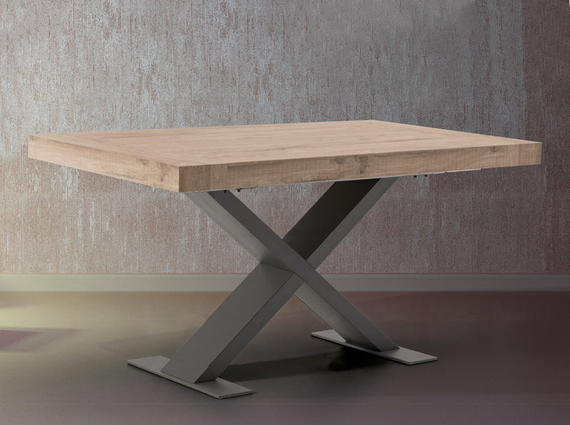 tavolo moderino allungabile in legno gambe ad X