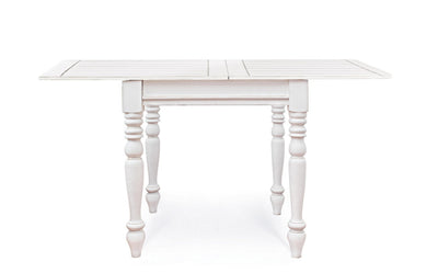 Tavolo quadrato allungabile classico in legno di mango cm 80/160x80x76h