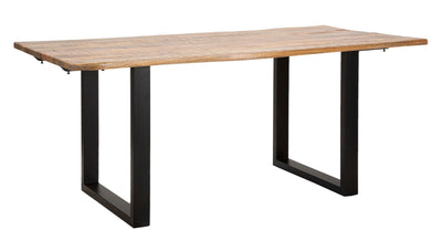 tavolo allungabile stile industriale in legno di mango e metallo