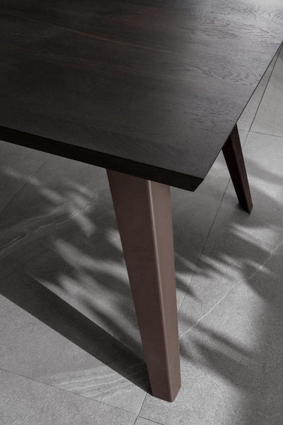 Tavolo fisso da pranzo piano in legno gambe in metallo cm 200x100x76h - vari colori