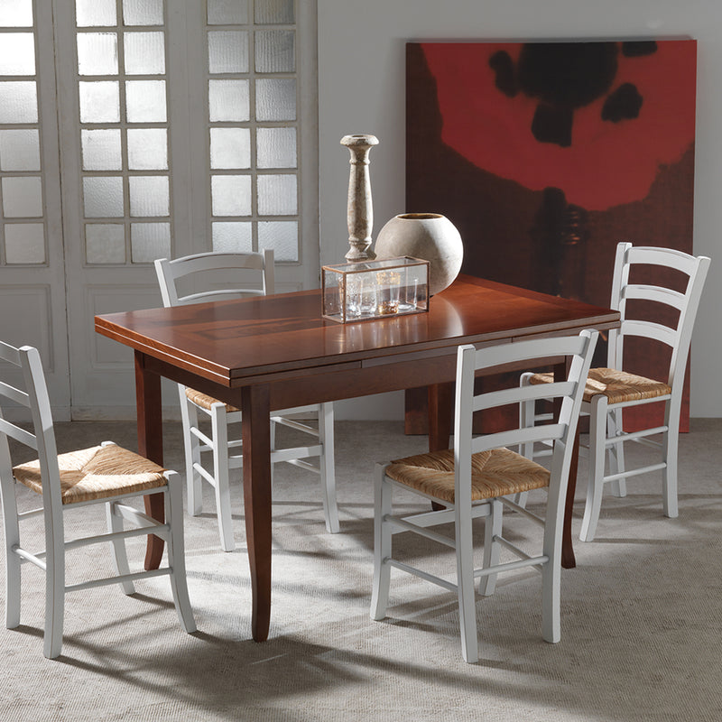 Tavolo da pranzo classico allungabile colore noce cm 130/210x85x76h