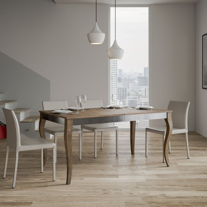 Milo Iron - Tavolo da pranzo allungabile stile classico in legno - vari modelli