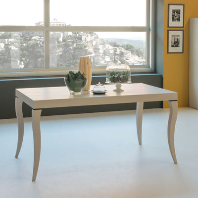 Patroclo - Tavolo in legno classico allungabile per soggiorno salotto  - vari modelli