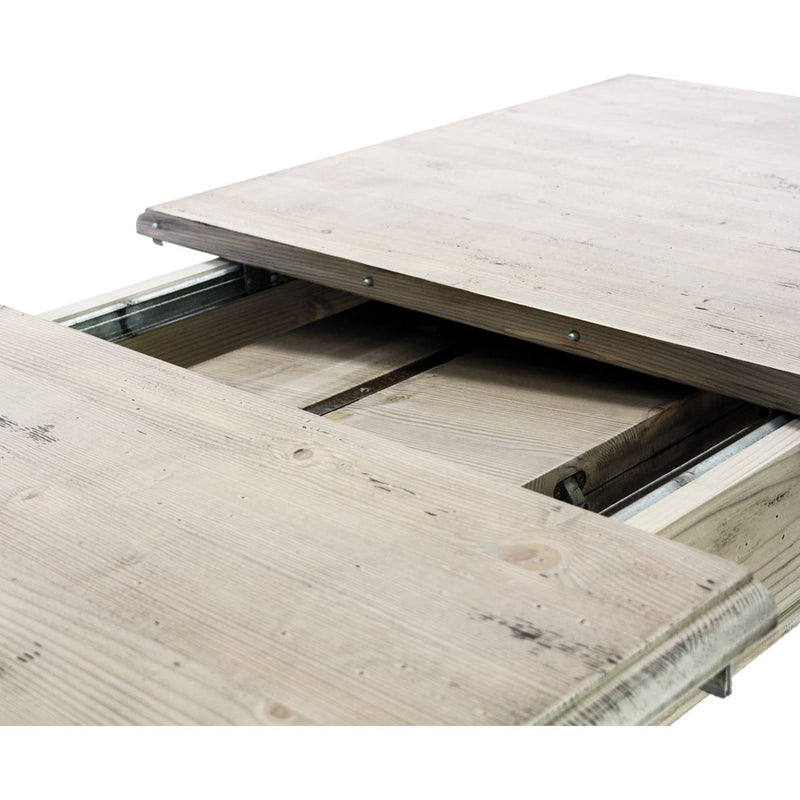 Tavolo allungabile country in legno di abete cm 160/220x80x78h