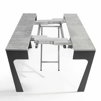tavolo consolle moderna struttura in metallo nero