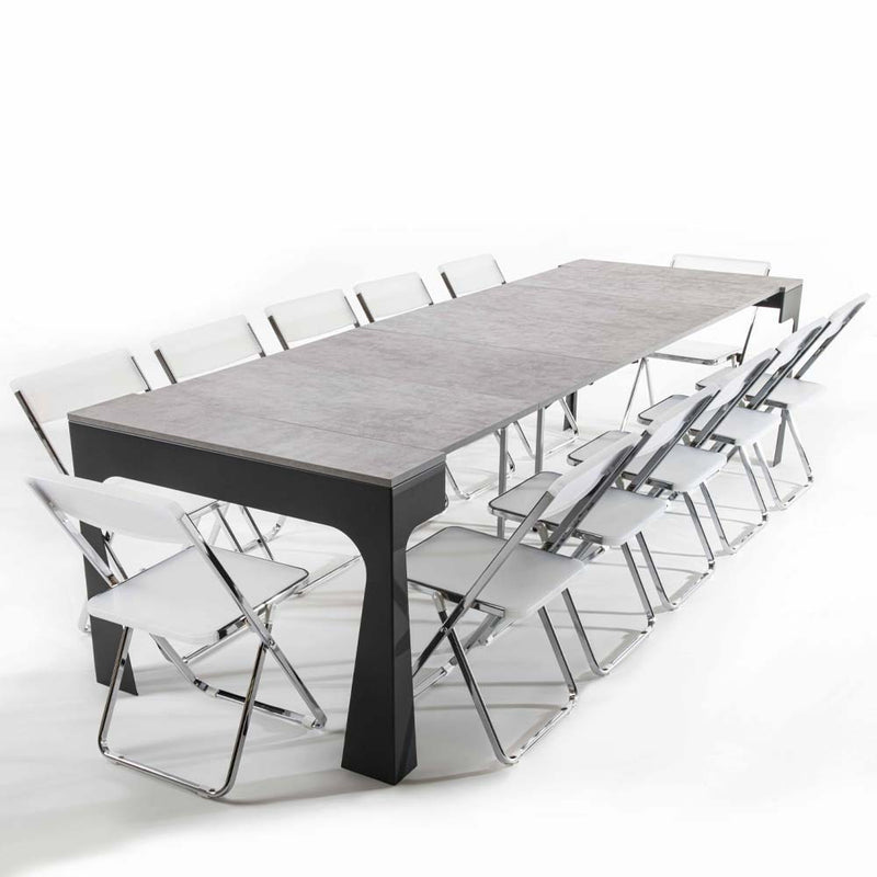 tavolo consolle moderna struttura in metallo nero