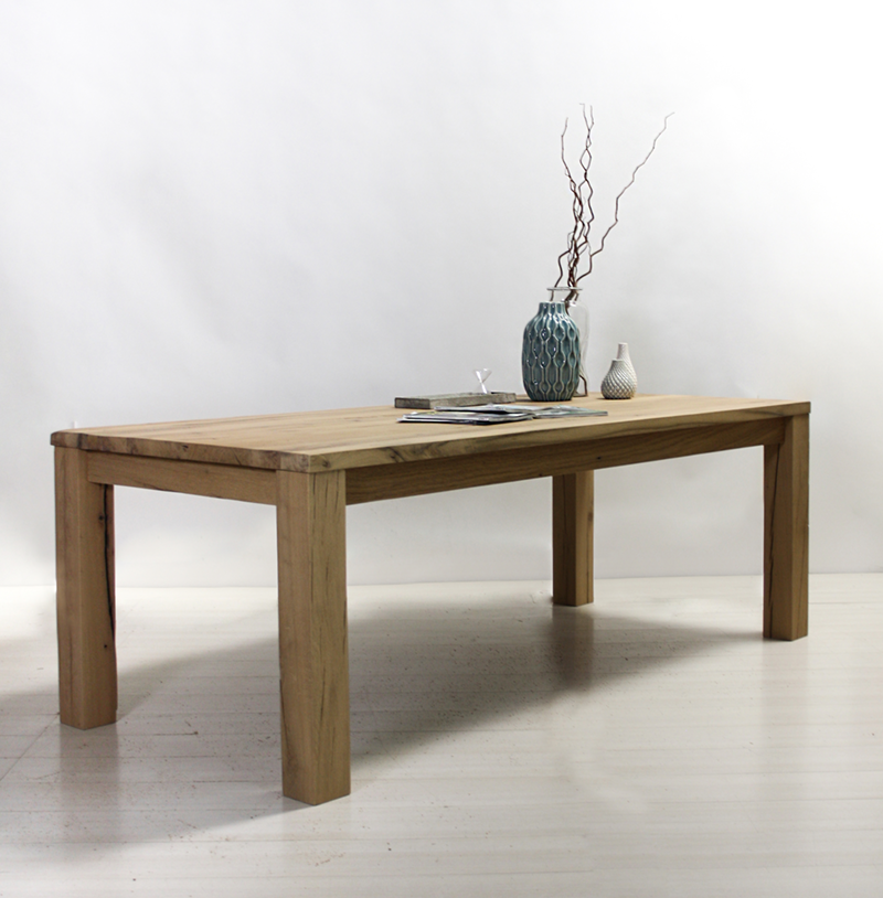 Tavolo country in legno di rovere antico cm 220h100x78h