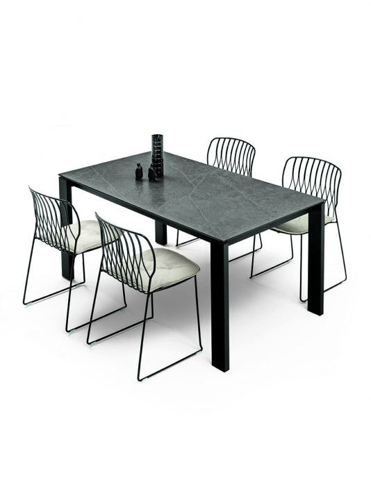 Tom - Tavolo da pranzo Bontempi allungabile con 3 prolunghe cm 110/209x70x75h - vari colori