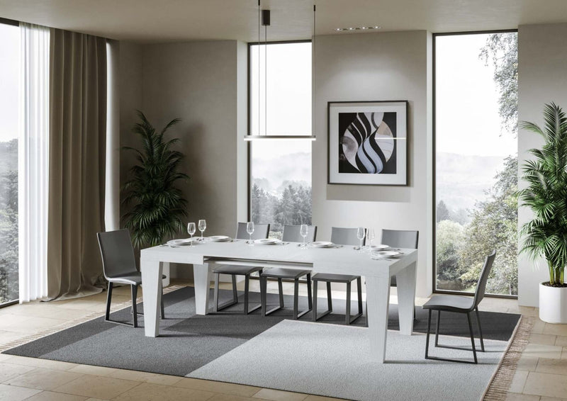 tavolo moderno per sala pranzo colore bianco frassino