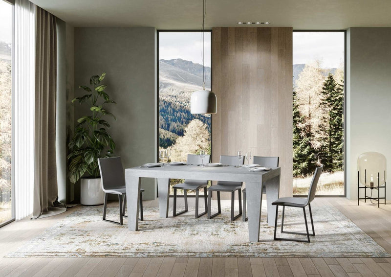 tavolo moderno per sala pranzo colore cemento