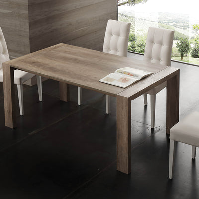 Moderno - Tavolo da pranzo o soggiorno allungabile in legno cm 160/250x90x75h - vari colori