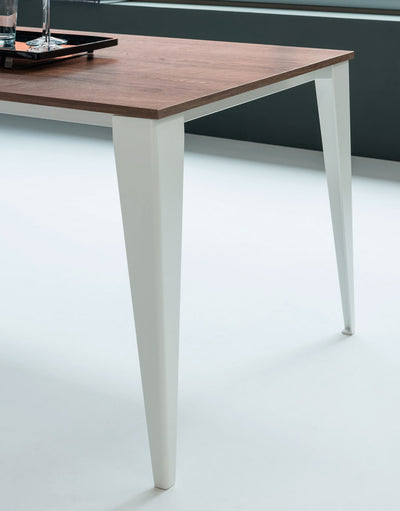 Benzen - Tavolo design allungabile gambe in metallo piano in legno o vetro - vari modelli