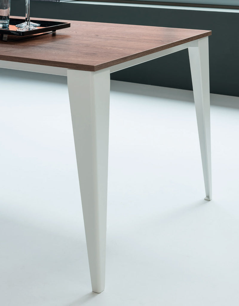 Benzen - Tavolo design allungabile gambe in metallo piano in legno o vetro - vari modelli