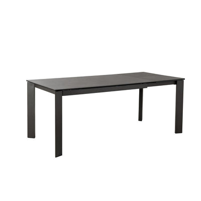 Tavolo da pranzo allungabile piano in ceramica gambe in metallo colore grigio cm 140/190x90x76h