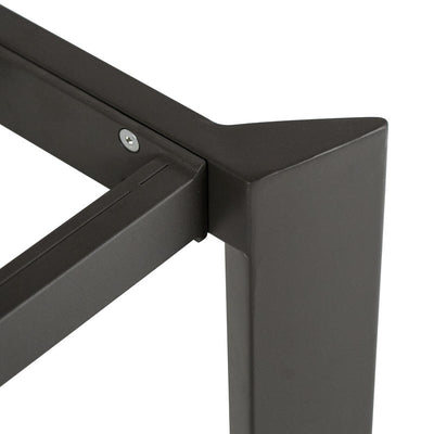 Tavolo da pranzo allungabile piano in ceramica gambe in metallo colore grigio cm 140/190x90x76h