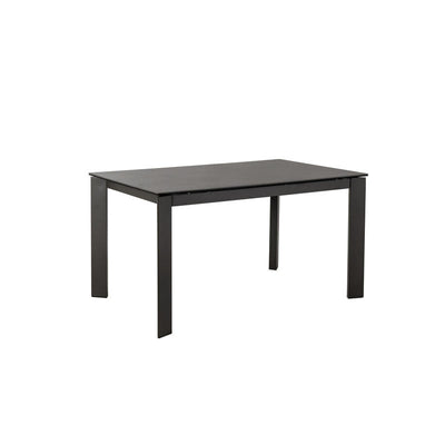 Tavolo da pranzo allungabile piano in ceramica gambe in metallo colore grigio cm 140/190x90x76h