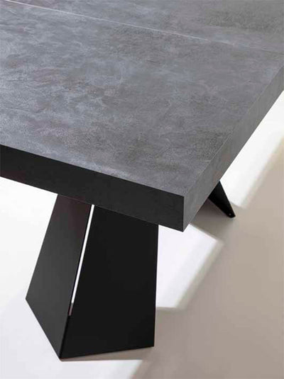 Groven - Tavolo da pranzo allungabile in legno e metallo cm 120/220x80x77h - vari colori