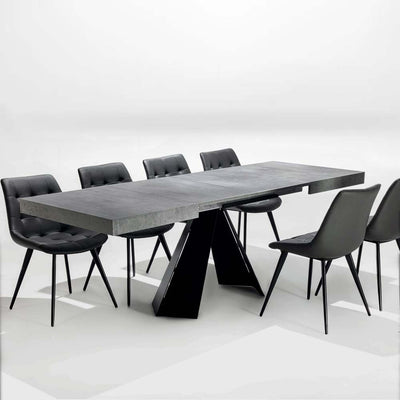 Groven - Tavolo da pranzo allungabile in legno e metallo cm 120/220x80x77h - vari colori