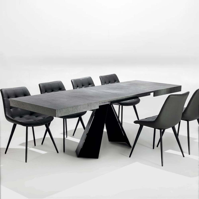 Groven - Tavolo da pranzo allungabile in legno e metallo cm 120/220x80x77h - vari colori