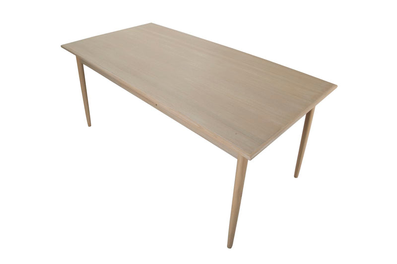 Tavolo da pranzo fisso in legno di pioppo con cassetto paglia di Vienna cm 180x90x76h