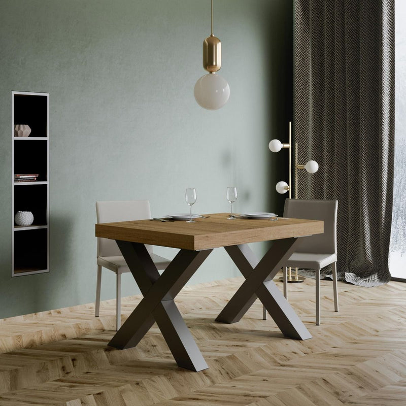 tavolo da pranzo fisso moderno piano colore quercia natura